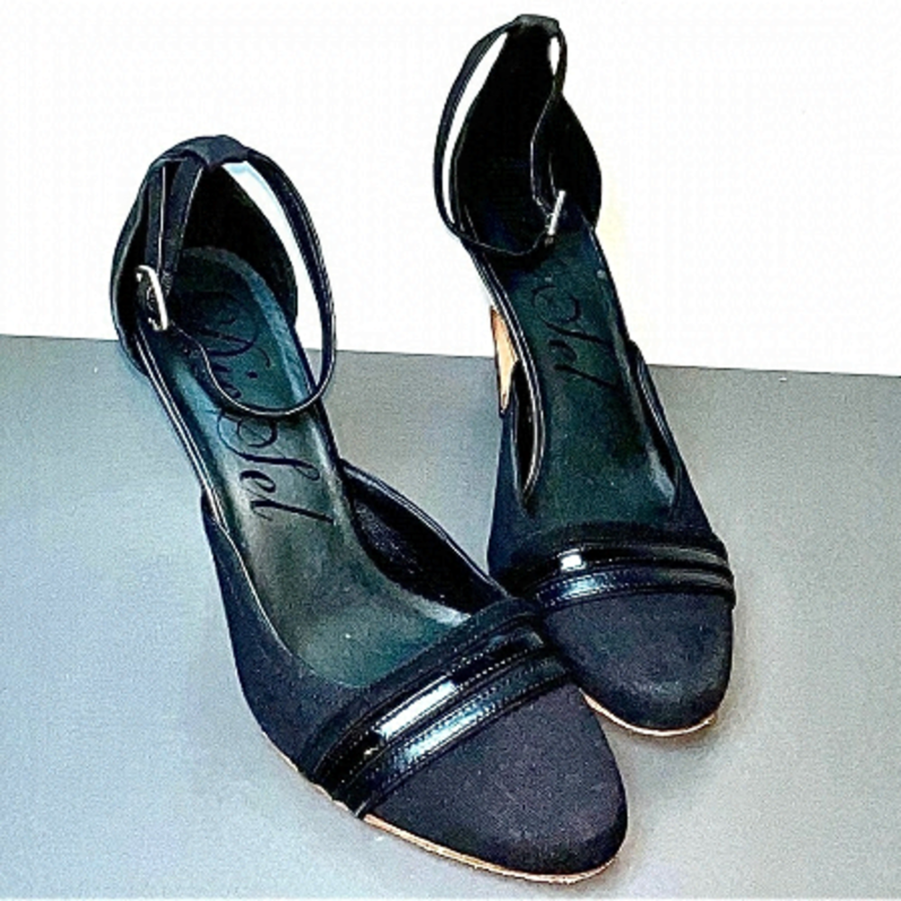 [DIESEL BLACK] Black Ankle-strap Heels